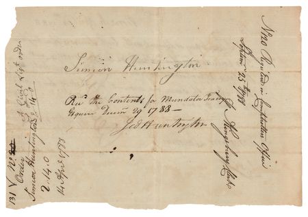 Lot #314 Samuel Huntington Document Signed - Image 2