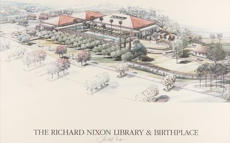 Lot #125 Richard Nixon Signed Print - Image 1