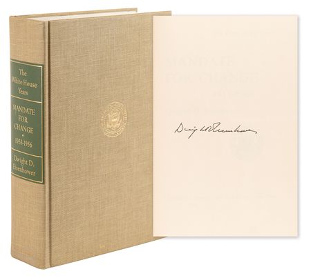 Lot #79 Dwight D. Eisenhower Signed Ltd. Ed. Book - Mandate for Change - Image 1