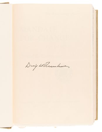 Lot #79 Dwight D. Eisenhower Signed Ltd. Ed. Book - Mandate for Change - Image 4
