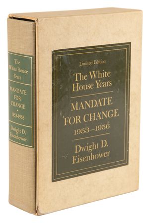 Lot #79 Dwight D. Eisenhower Signed Ltd. Ed. Book - Mandate for Change - Image 5