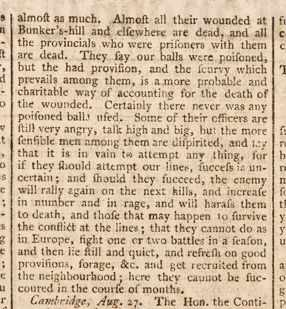 Lot #459 Battle of Bunker Hill Aftermath: The London Chronicle from October 1775 - Image 4