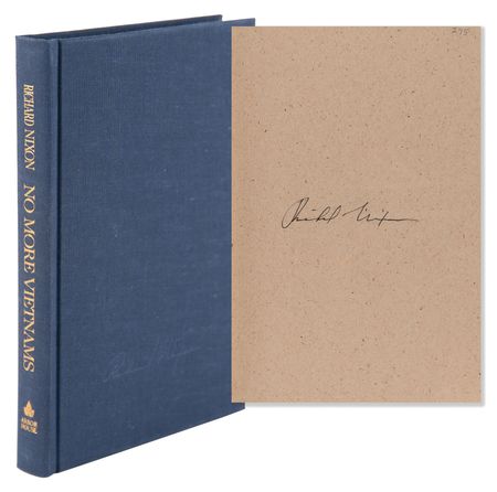 Lot #129 Richard Nixon Signed Book - No More Vietnams - Image 1