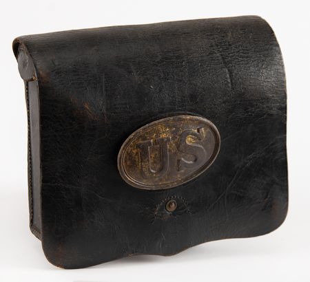 Lot #473 Civil War US 1st 1864 Pattern .58 Caliber Cartridge Box Cartridge Box - Image 1
