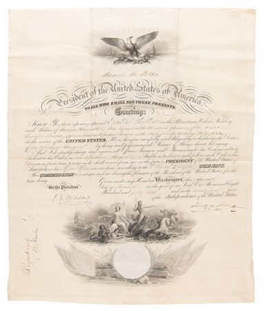 Lot #16 James K. Polk Document Signed as President - Image 1