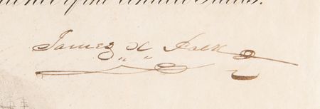 Lot #16 James K. Polk Document Signed as President - Image 2