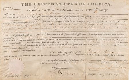 Lot #98 Andrew Jackson Document Signed as President - Image 1