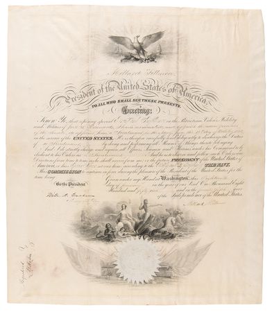 Lot #82 Millard Fillmore Document Signed as President - Image 1