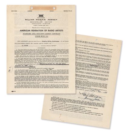 Lot #1003 Al Jolson Document Signed - Image 1