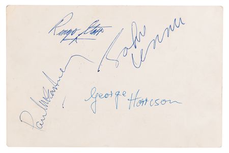 Lot #743 Beatles: John Lennon and Paul McCartney Signed 1963 Promotional Card - Image 2