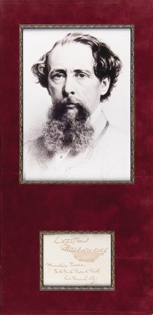 Lot #710. Charles Dickens Signature
