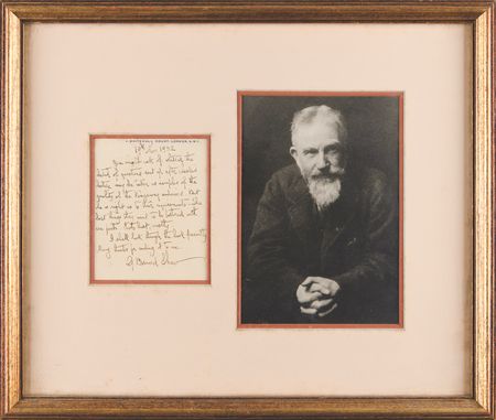 Lot #725 George Bernard Shaw Autograph Letter Signed - Image 1