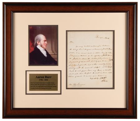 Lot #270 Aaron Burr Autograph Letter Signed to John Laurance - Image 1