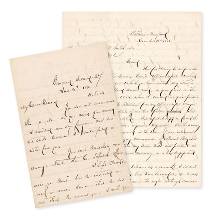Lot #503 Winfield Scott Hancock (2) Autograph Letters Signed - 
