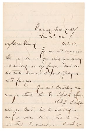 Lot #503 Winfield Scott Hancock (2) Autograph Letters Signed - 