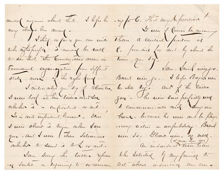 Lot #503 Winfield Scott Hancock (2) Autograph Letters Signed - 