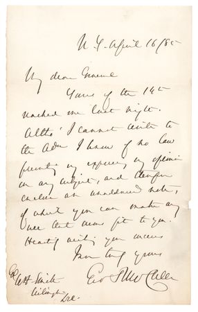 Lot #535 George B. McClellan (2) Autograph Letters Signed: 
