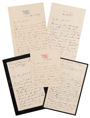 Lot #483 Louis Philippe d'Orleans (5) Autograph Letters Signed: 