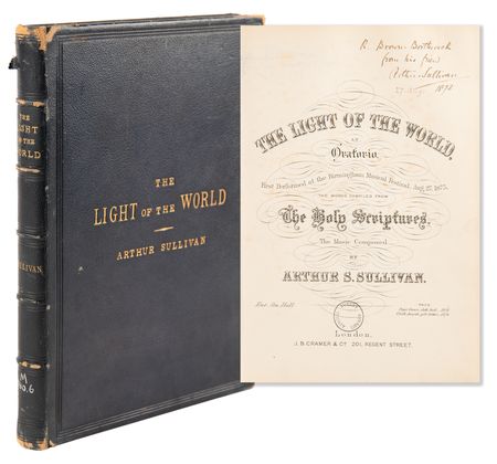 Lot #778 Arthur Sullivan Signed Music Book - The Light of the World - Image 1