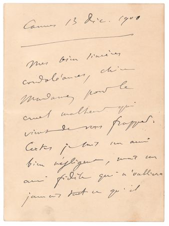 Lot #774 Camille Saint-Saens Autograph Letter Signed on Henry VIII - Image 1
