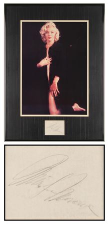 Lot #928 Marilyn Monroe Signature (1956) - Obtained at Lord & Taylor in New York City - Image 1