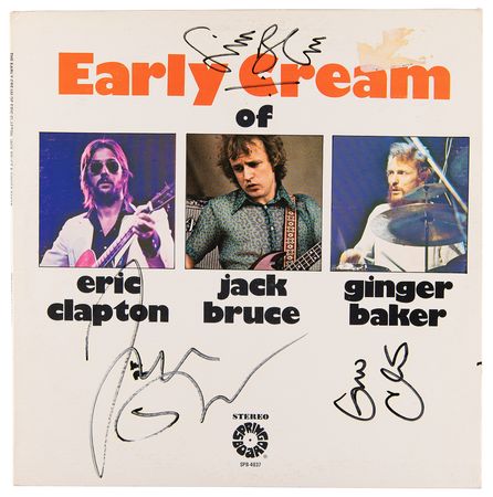 Lot #748 Cream Signed Album - The Early Cream Of Eric Clapton, Jack Bruce & Ginger Baker - Image 1