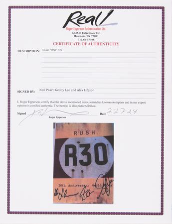 Lot #892 Rush Signed DVD - R30: 30th Anniversary World Tour - Image 3