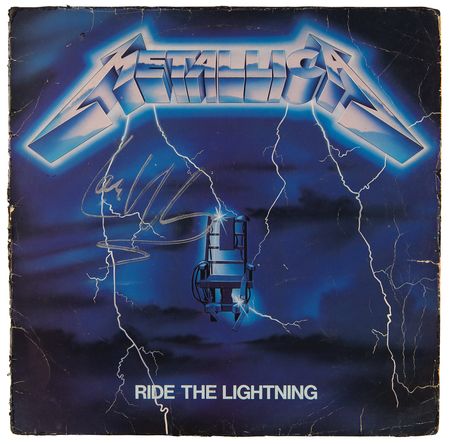Lot #879 Metallica Signed Album - Ride the Lightning - Image 2