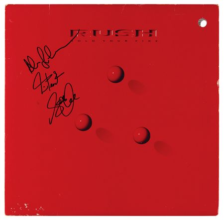 Lot #893 Rush Signed Album - Hold Your Fire - Image 1