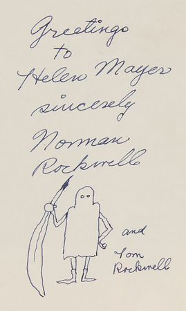 Lot #646 Norman Rockwell Signed Book with Sketch - My Adventures as an Illustrator - Image 2