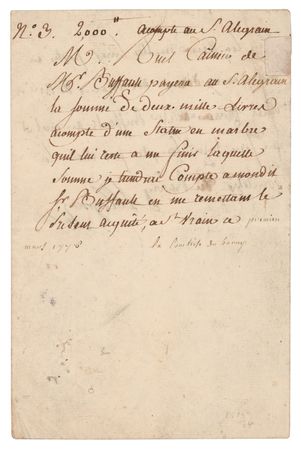 Lot #289 Countess Marie du Barry Letter Signed - Image 1