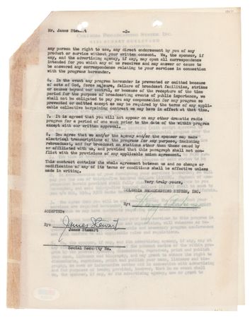 Lot #1067 James Stewart (2) Documents Signed - Image 3