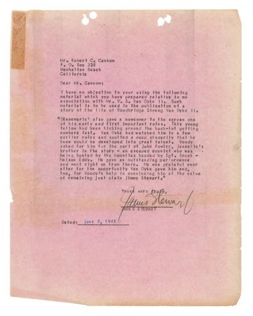 Lot #1067 James Stewart (2) Documents Signed - Image 4