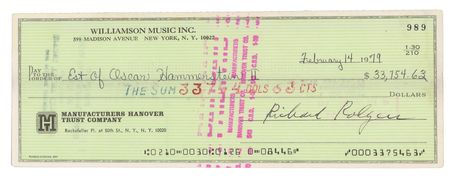 Lot #828 Richard Rodgers and Oscar Hammerstein (2) Signed Items - Image 2