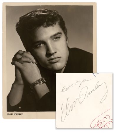 Lot #754 Elvis Presley Signed Photograph - Image 1