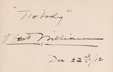 Lot #1084 Bert Williams Signature - Image 2