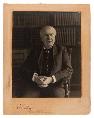 Lot #238 Thomas Edison Signed Photograph - Image 1