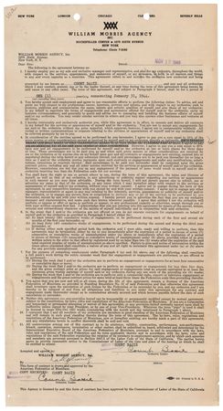 Lot #787 Big Band (9) Documents Signed with Basie, James, Goodman, and Dorsey - Image 2