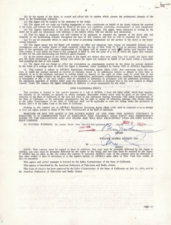 Lot #787 Big Band (9) Documents Signed with Basie, James, Goodman, and Dorsey - Image 8