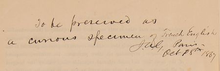 Lot #86 James A. Garfield Signed Booklet - Eau de Cologne - From His Personal Library - Image 2