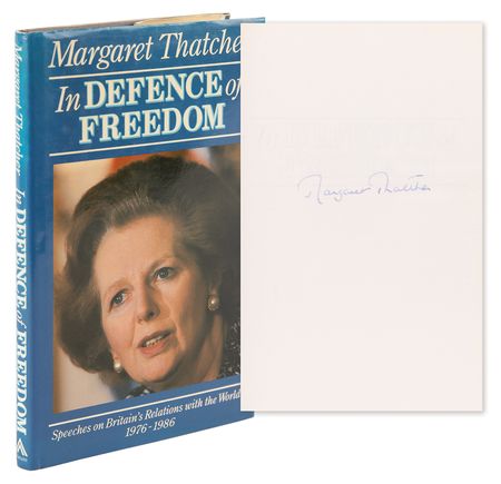 Lot #361 Margaret Thatcher Signed Book - In Defence of Freedom - Image 1