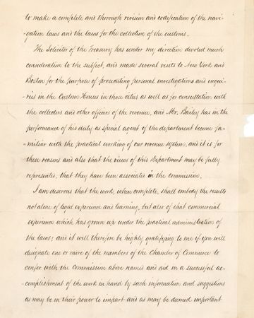 Lot #277 Salmon P. Chase Letter Signed as Treasury Secretary - Image 2
