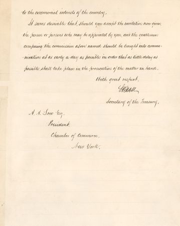 Lot #277 Salmon P. Chase Letter Signed as Treasury Secretary - Image 3