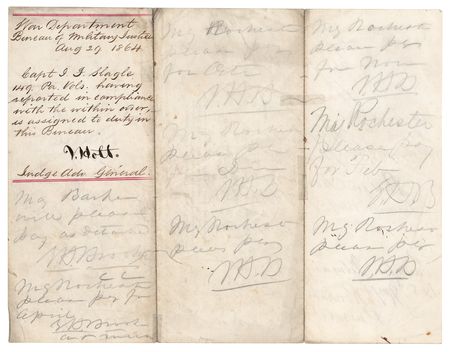 Lot #332 Lincoln Assassination: Joseph Holt Civil War-Dated Endorsement Signed - Image 2