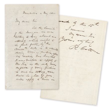 Lot #279 Richard Cobden Autograph Letter Signed - Image 1
