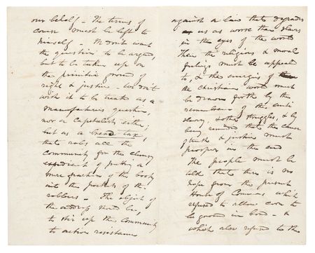 Lot #279 Richard Cobden Autograph Letter Signed - Image 3