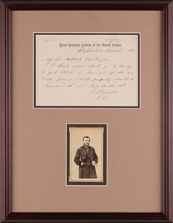Lot #33 U. S. Grant Autograph Letter Signed, Sent to Maj. Gen. Henry Halleck (March 2, 1865) - Image 1