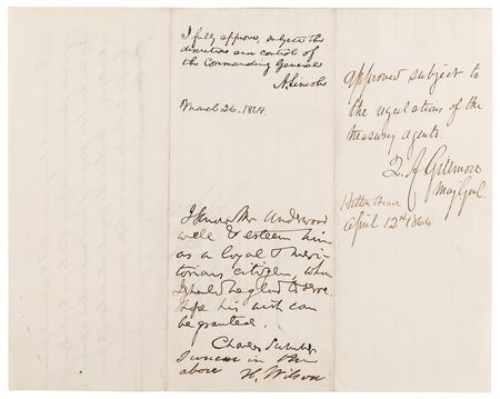 Lot #20 Abraham Lincoln Autograph Endorsement Signed as President (1864) - Approving a Sawmill for Jacksonville, Florida - Image 3