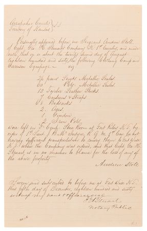 Lot #431 J. E. B. Stuart Document Signed - Image 1