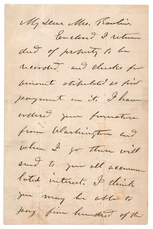Lot #34 U. S. Grant Autograph Letter Signed to Mrs. John Rawlins - Image 1
